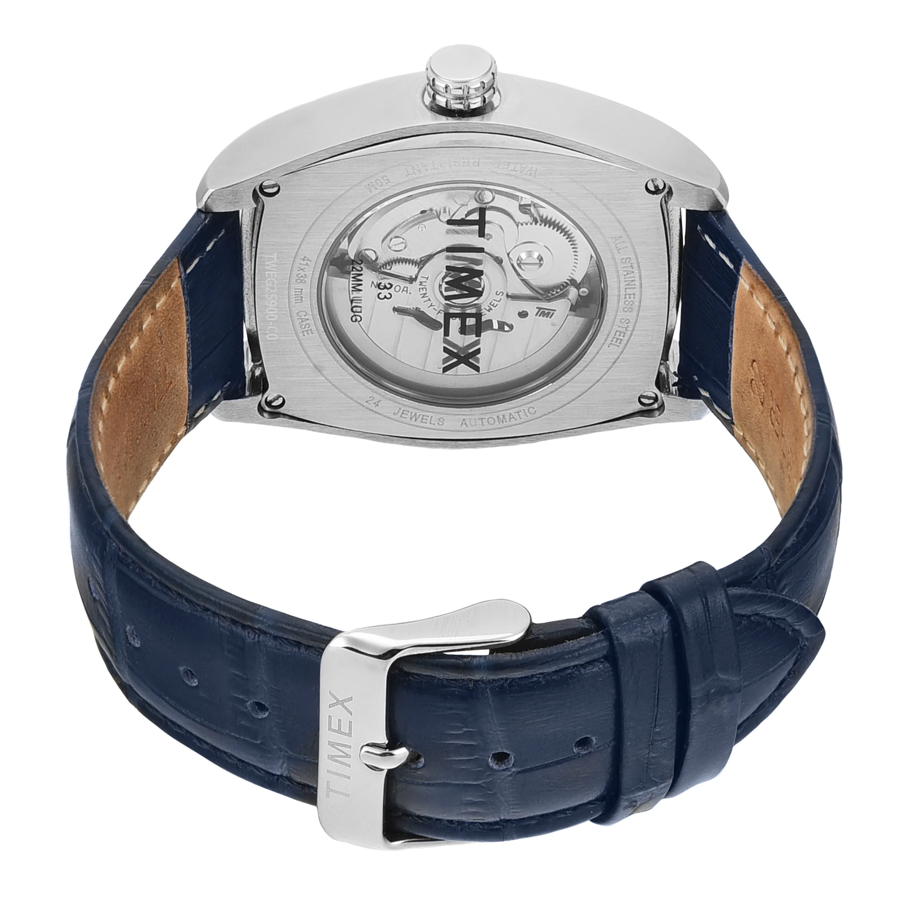 TIMEX Men Blue Rectangle Dial Analog Automatic Watch - TWEG25900 - Image 4