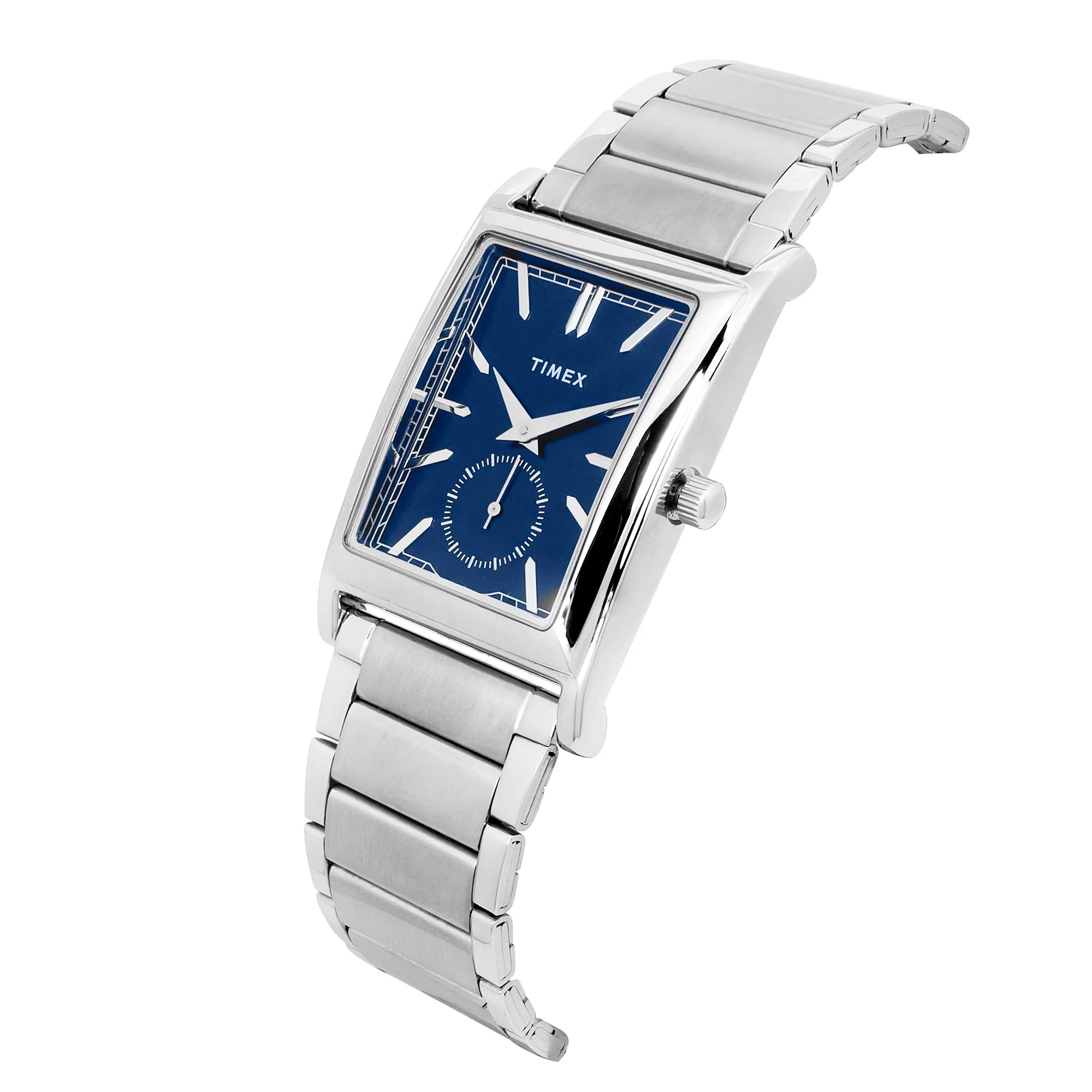 TIMEX Men Blue Rectangle Dial Analog Watch - TW000L523 - Image 2
