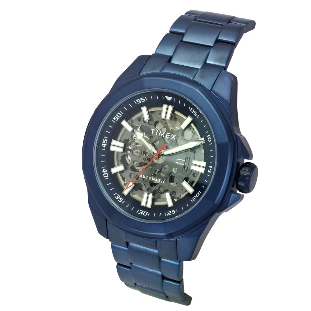 Timex Men Blue Round Dial Analog Automatic Watch - TWEG24104 - Image 2