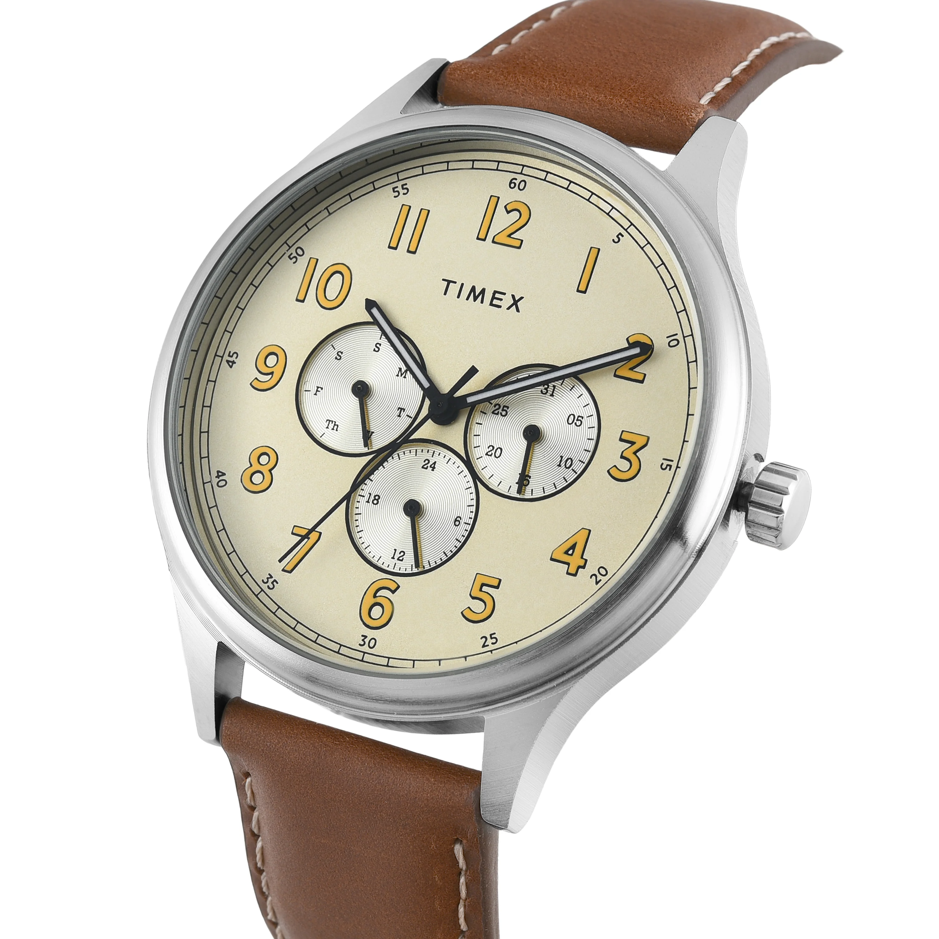 TIMEX Men Champagne Round Dial Analog Watch - TWEG184SMU19 - Image 2