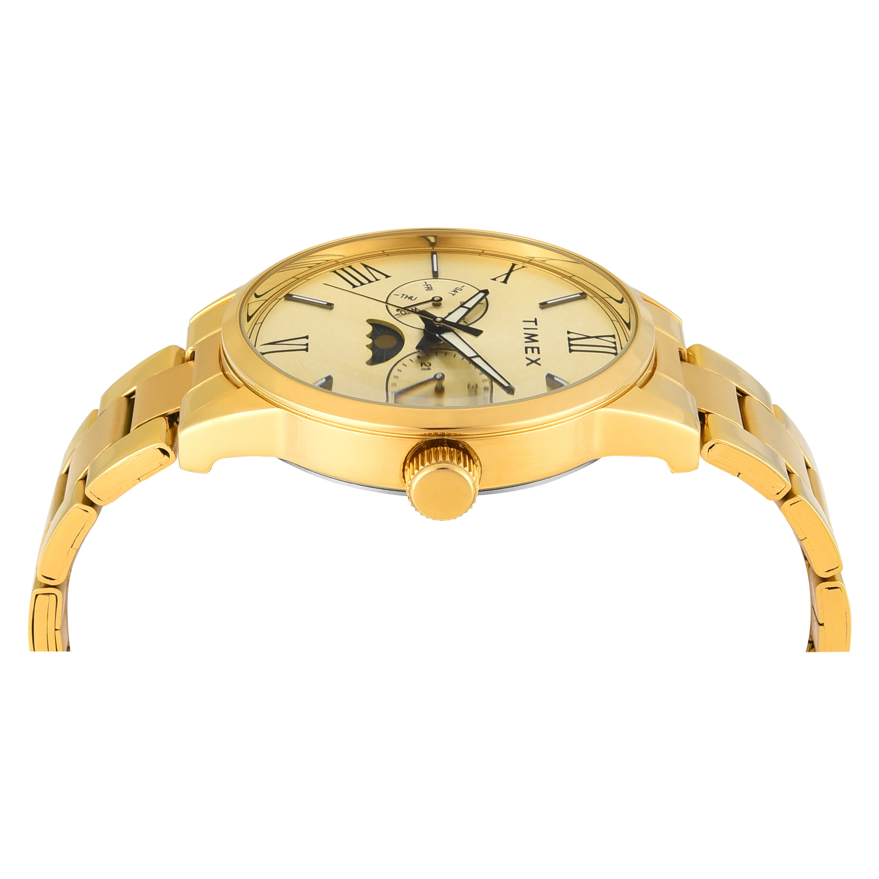 TIMEX Men Champagne Round Dial Analog Watch - TWEG19945 - Image 4