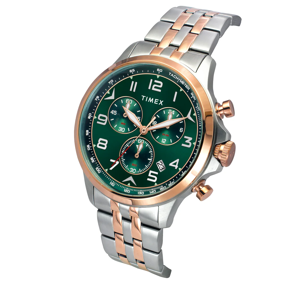 TIMEX Men Green Round Dial Analog Chronograph Watch - TWEG25102 - Image 2