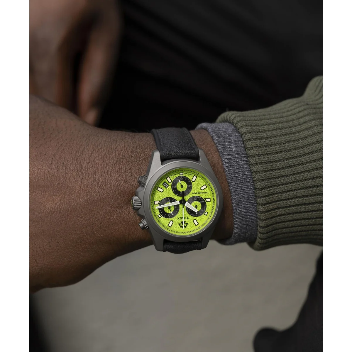 Expedition North Field Chrono 43mm Recycled Mixed Materials Strap Watch: - Image 3