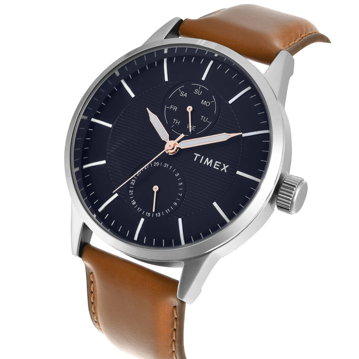 Timex Men Multifunction Blue Round Brass Dial Watch- TWEG19912 - Image 2