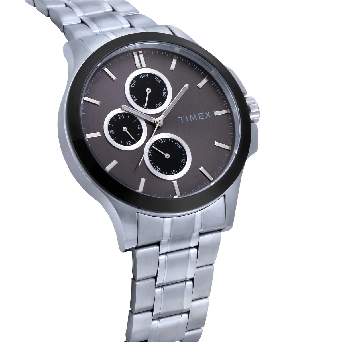 Timex Men Multifunction Grey Round Stainless Steel Dial Watch- TWEG17005 - Image 2