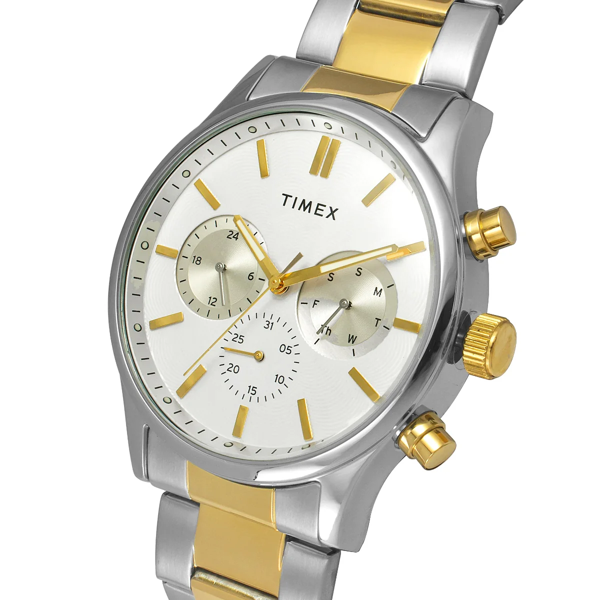 Timex Men Multifunction White Round Stainless Steel Dial Watch- TWEG19606 - Image 2