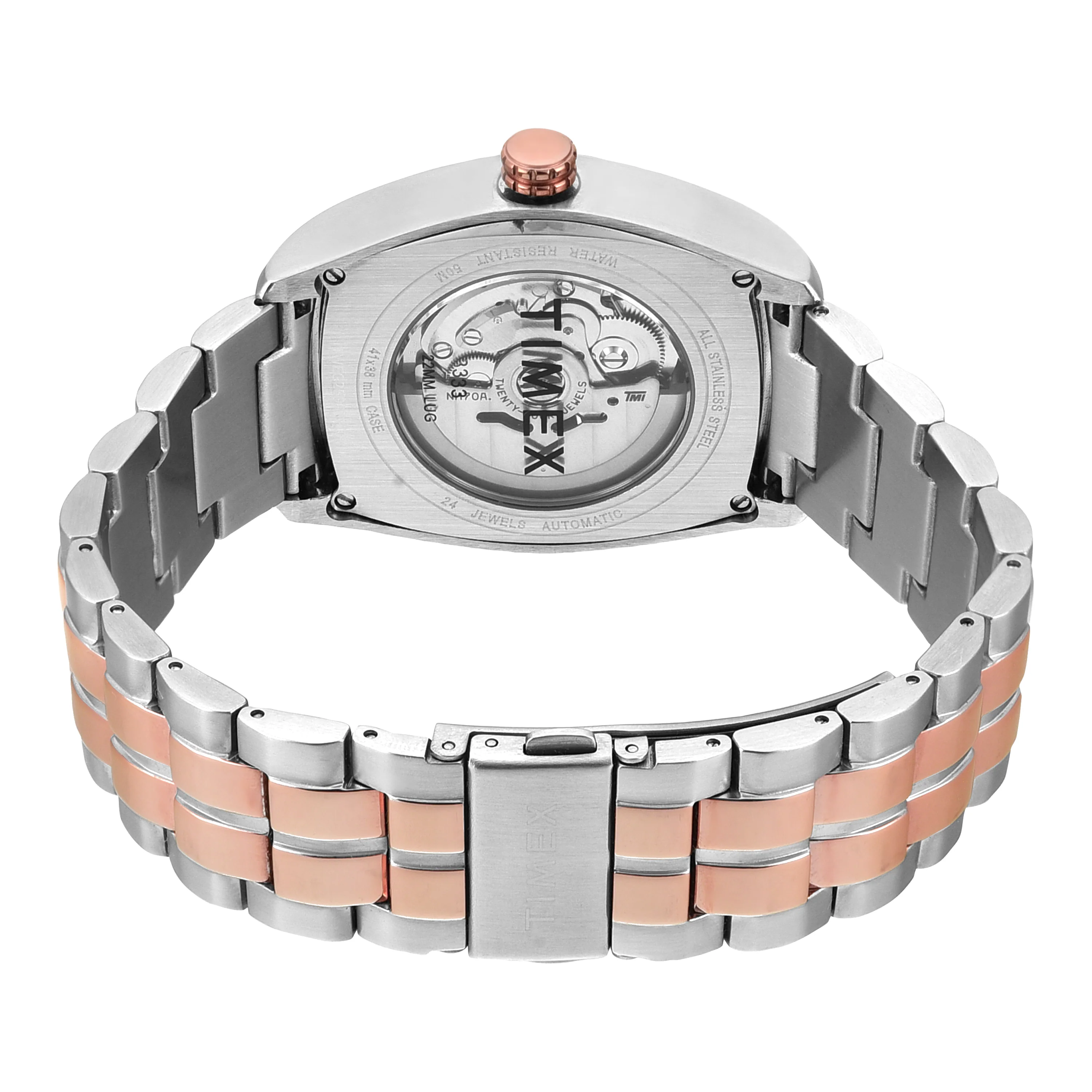 TIMEX Men Silver Rectangle Dial Analog Automatic Watch - TWEG25903 - Image 3