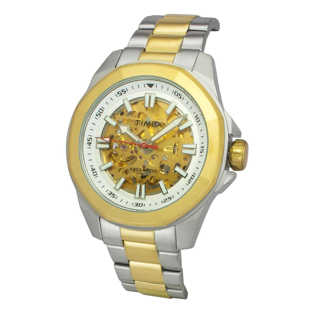 Timex Men Silver Round Dial Analog Automatic Watch - TWEG24101 - Image 2