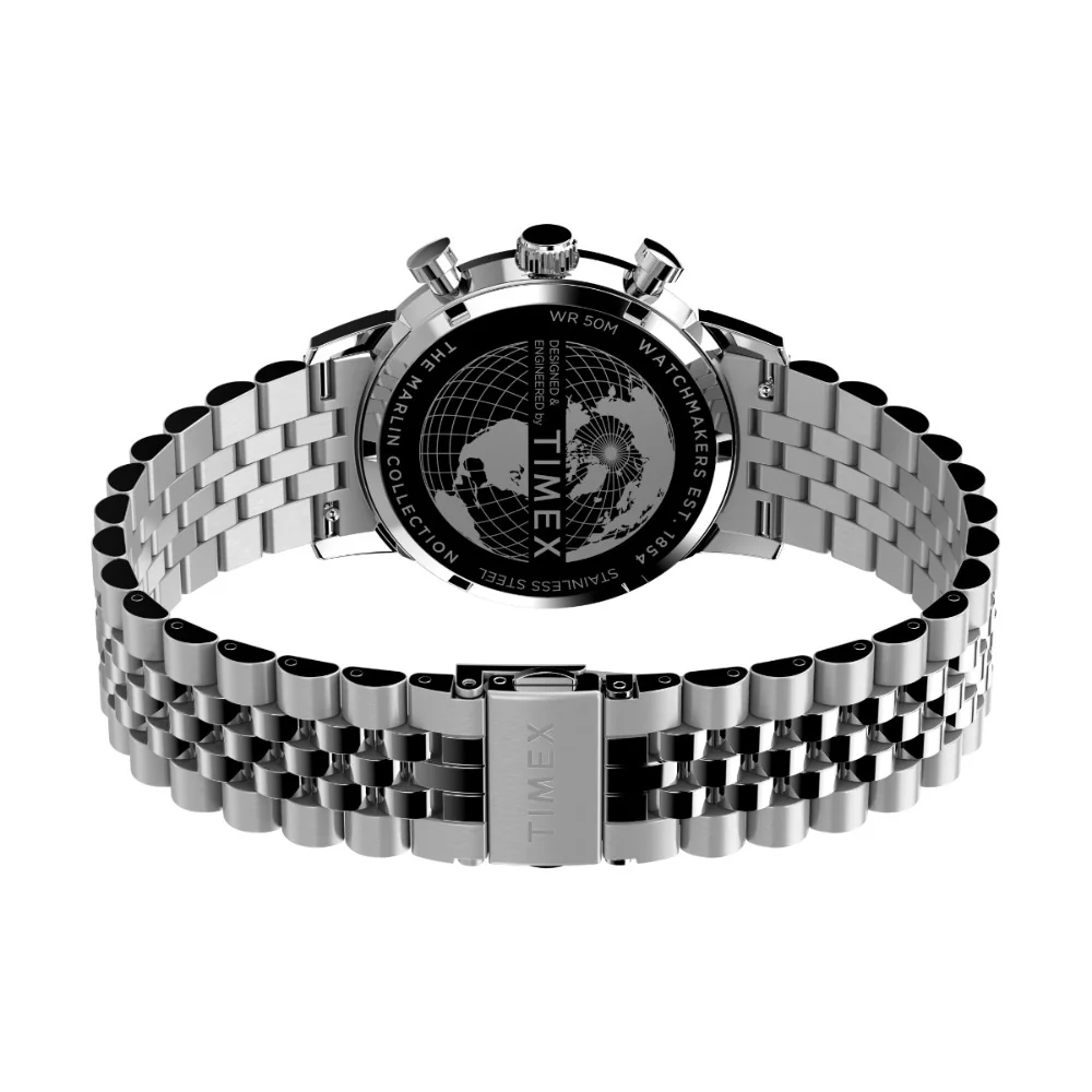 Timex Marlin Men Silver-Tone Analog Round Stainless Steel Dial Watch - TW2W10400UJ - Image 3
