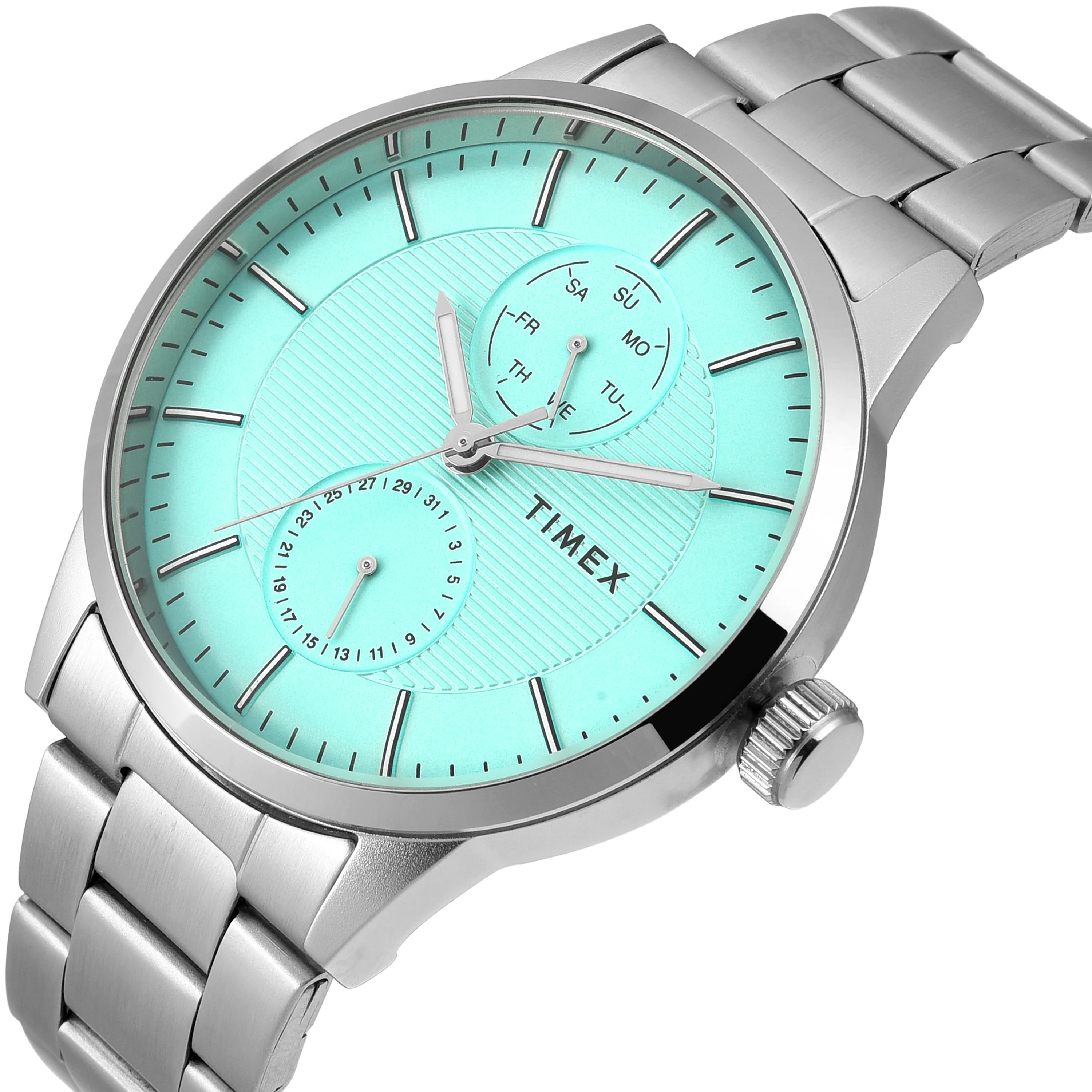 TIMEX Men Tiffany Blue Round Dial Analog Watch - TWEG19951 - Image 2