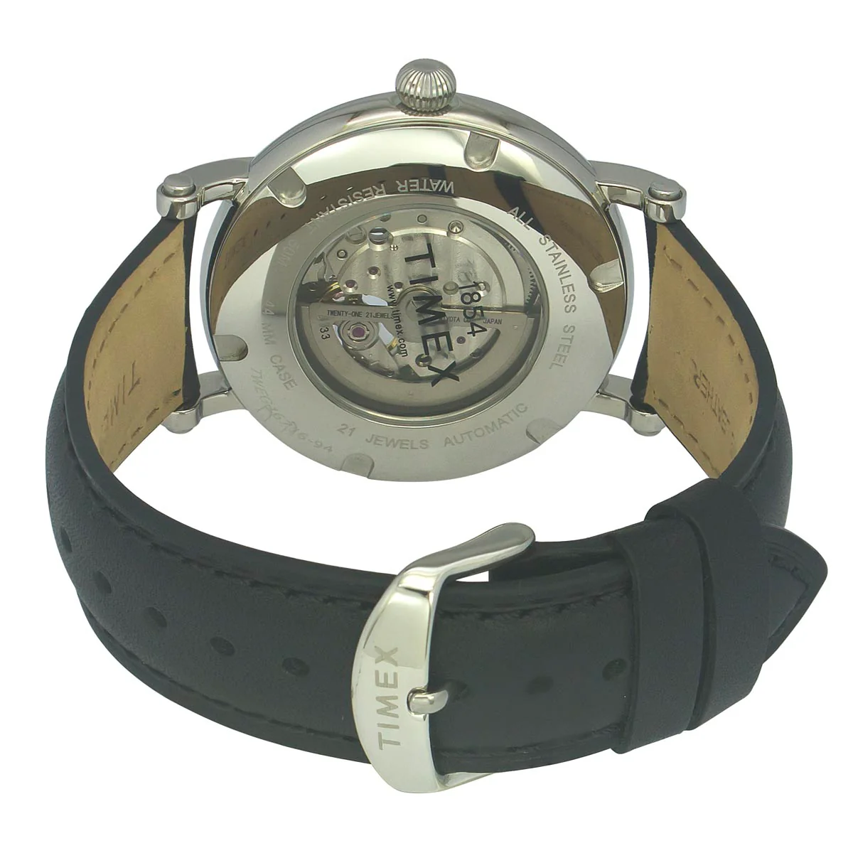 Timex E Class Men's Black Dial Round Case Automatic Function Watch -TWEG16716 - Image 4