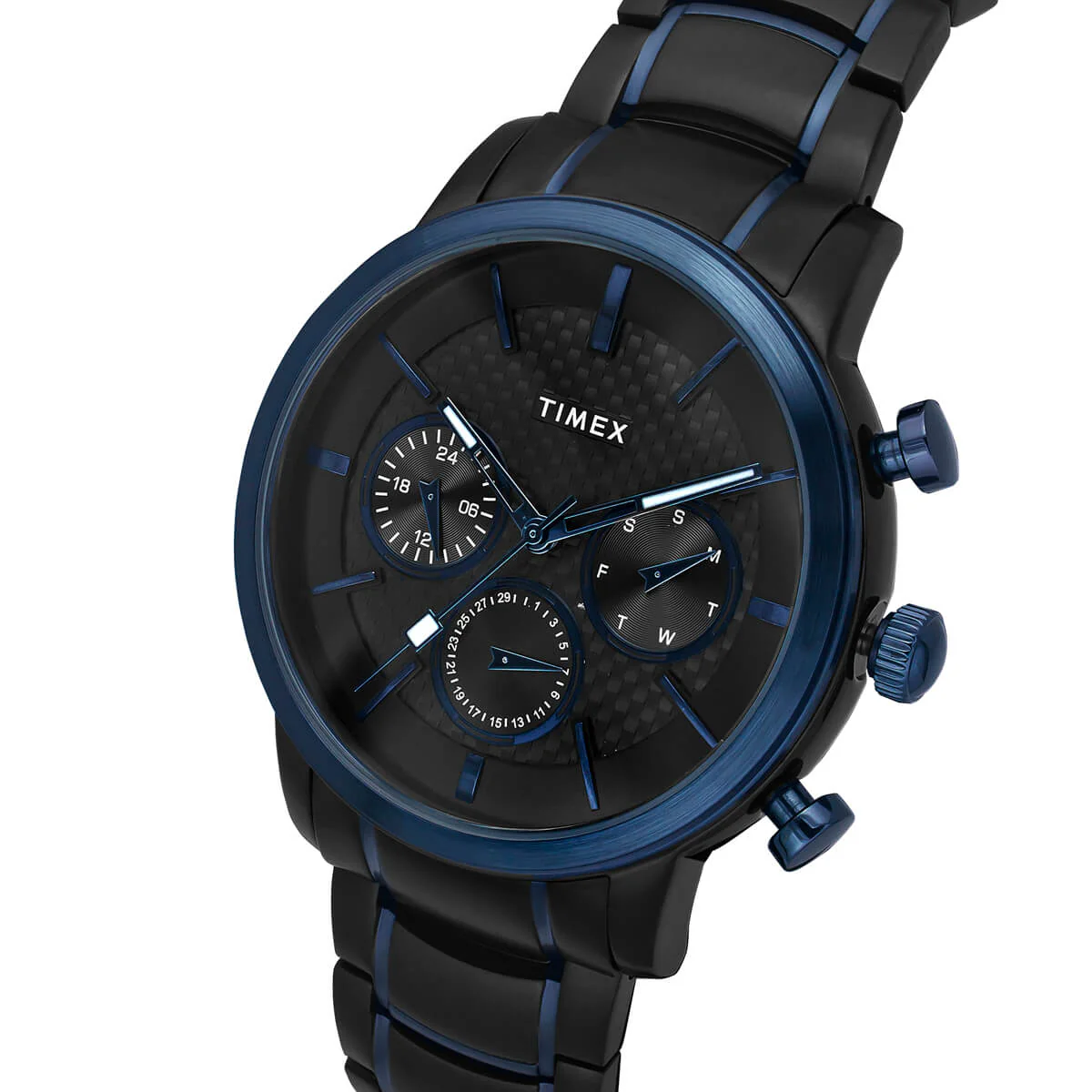 Timex E Class Men's Black Dial Round Case Multifunction Function Watch -TWEG20200 - Image 2