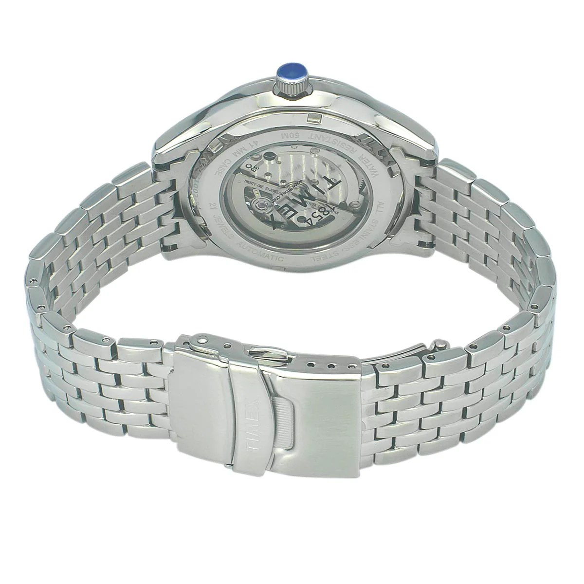 Timex E Class Men's Blue Dial Round Case Automatic Function Watch -TWEG21002 - Image 5