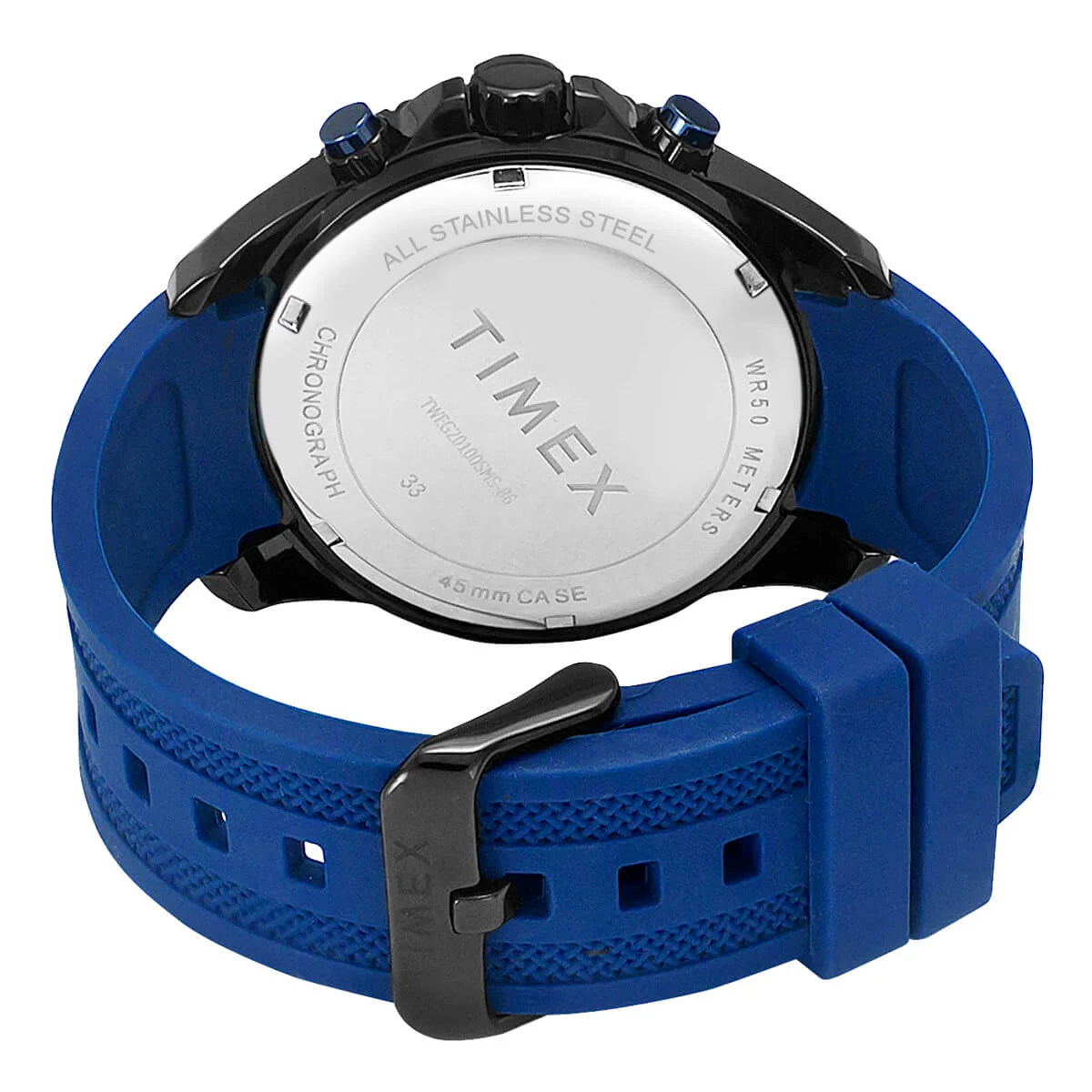 Timex E Class Men's Blue  Dial Round Case Chronograph Date Function Watch -TWEG20100 - Image 3