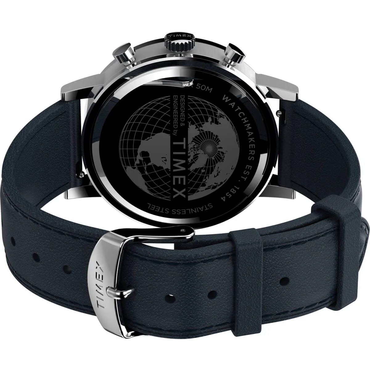 Timex City Collection Men's Quartz Analog Stainless Steel Dial Round Case Chronograph Function  Watch -TW2V36800 - Image 4