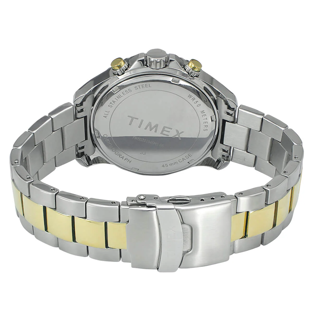 Timex E Class Men's Green Dial Round Case Chronograph Date Function Watch -TWEG20104 - Image 3