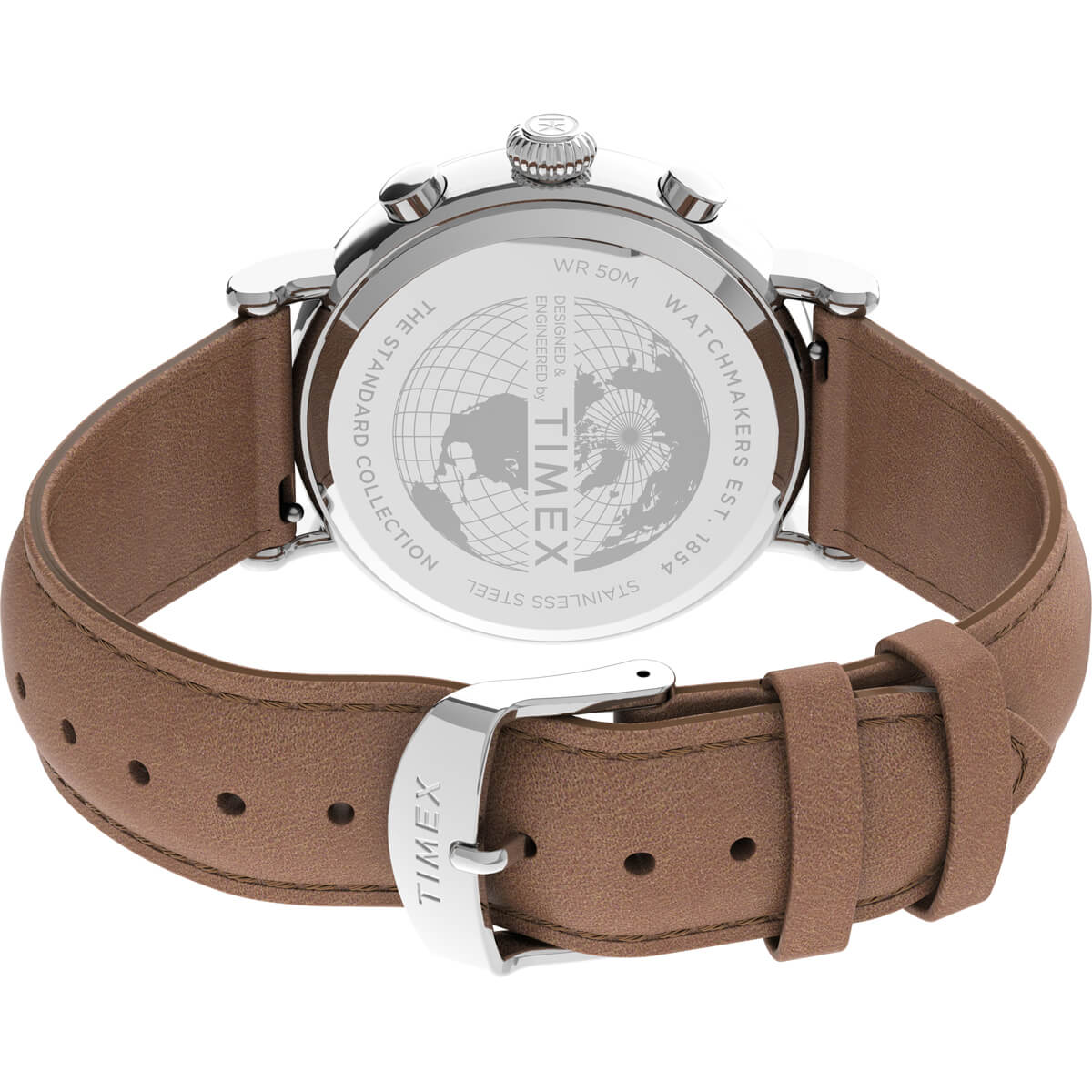 Timex Essential Collection Men's Quartz Analog Silver-Tone Dial Round Case Chronograph Function  Watch -TW2V27500 - Image 4