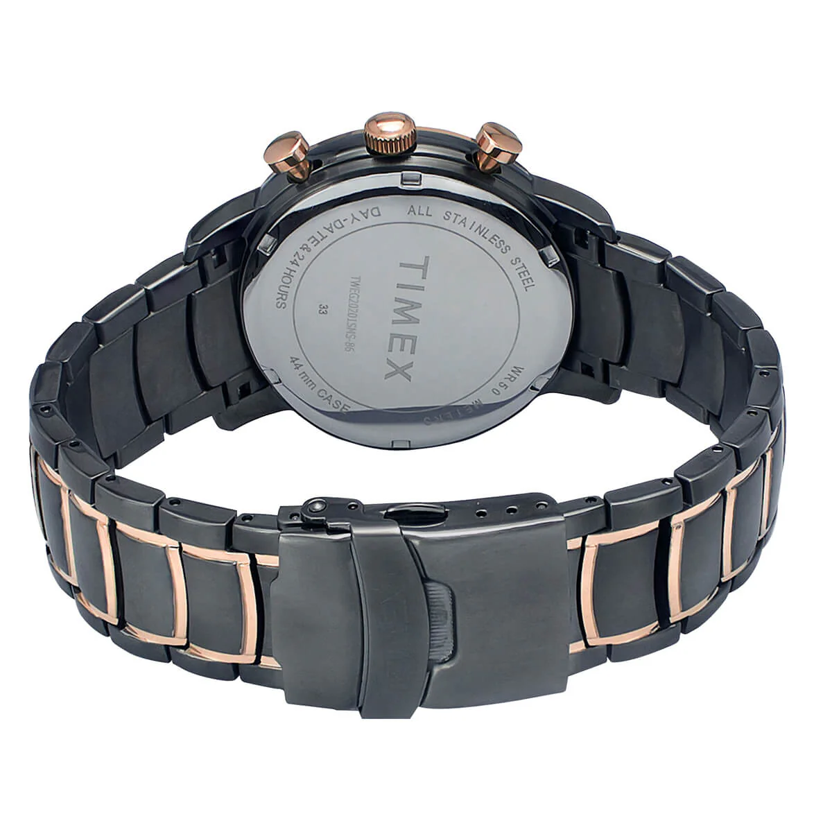 Timex E Class Men's Gunmetal  Dial Round Case Multifunction Function Watch -TWEG20201 - Image 3