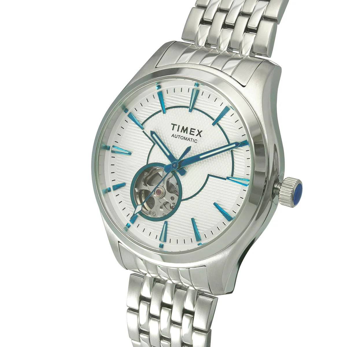 Timex E Class Men's Silver Dial Round Case Automatic Function Watch -TWEG21000 - Image 3