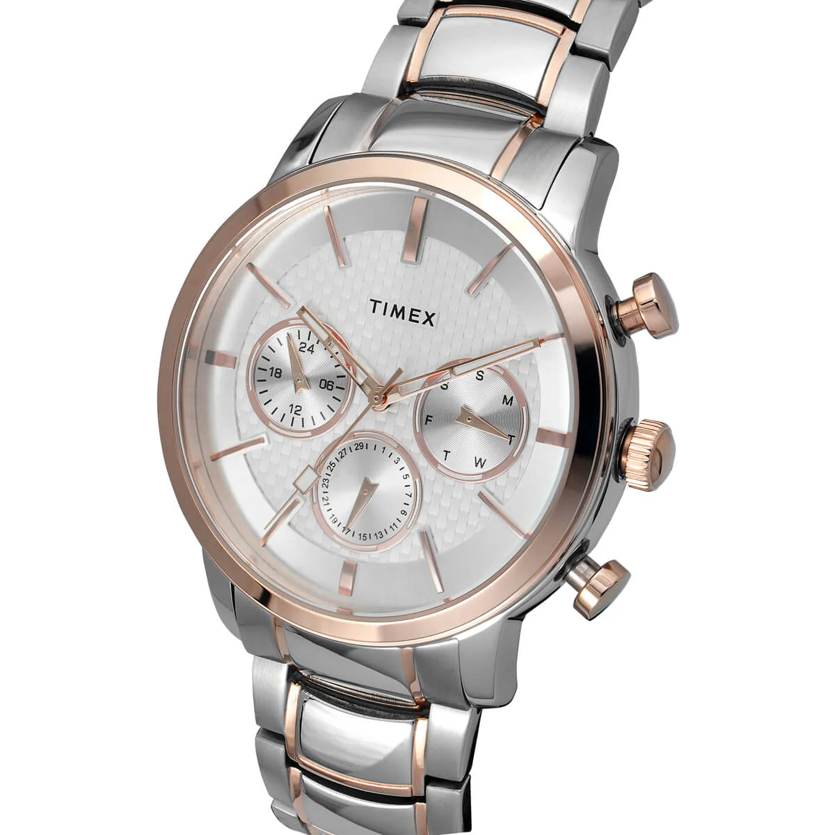 Timex E Class Men's Silver Dial Round Case Multifunction Function Watch -TWEG20202 - Image 2