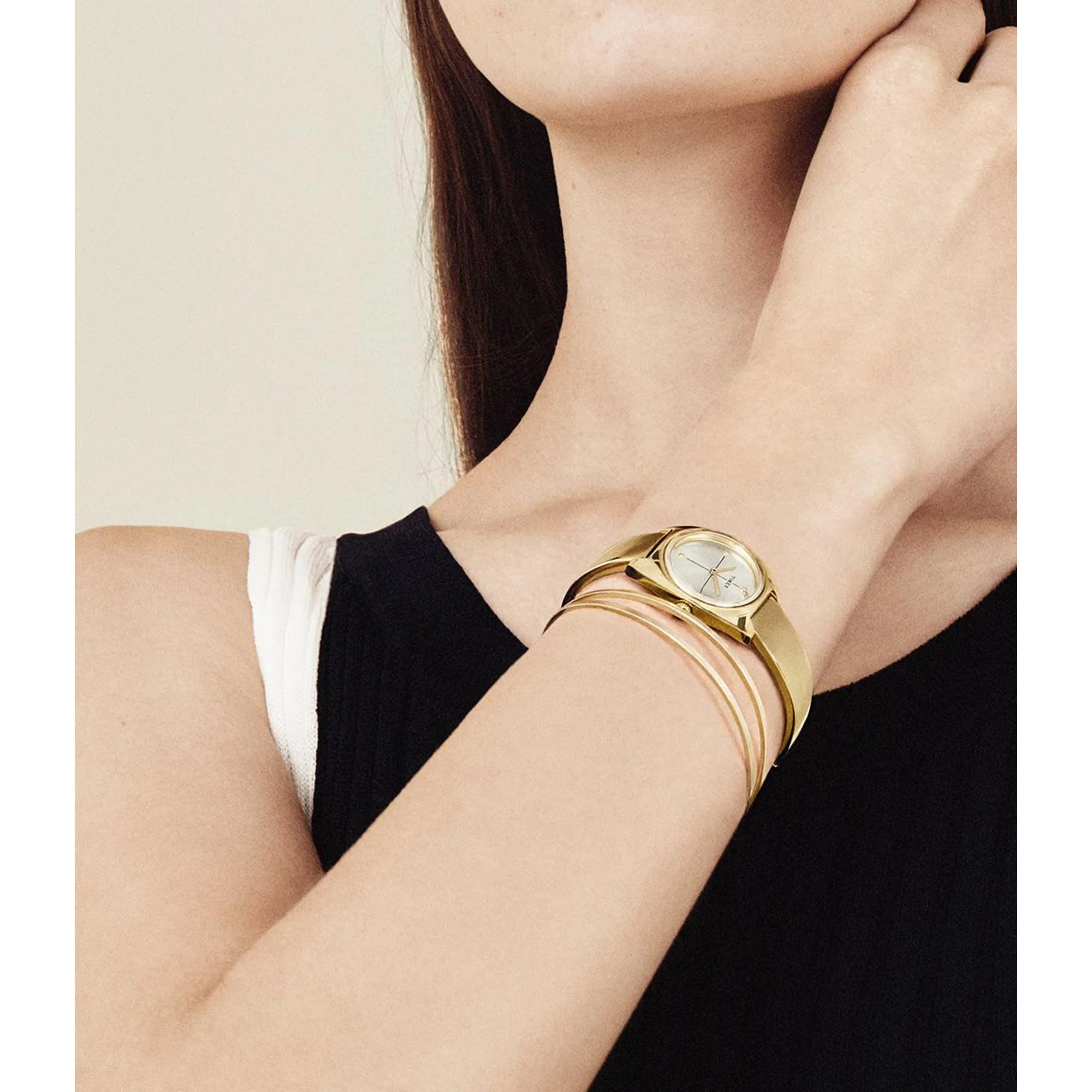 TIMEX Milano Gold Tonneau Dial Analog Women's Watch - TW2R70000UJ - Image 5