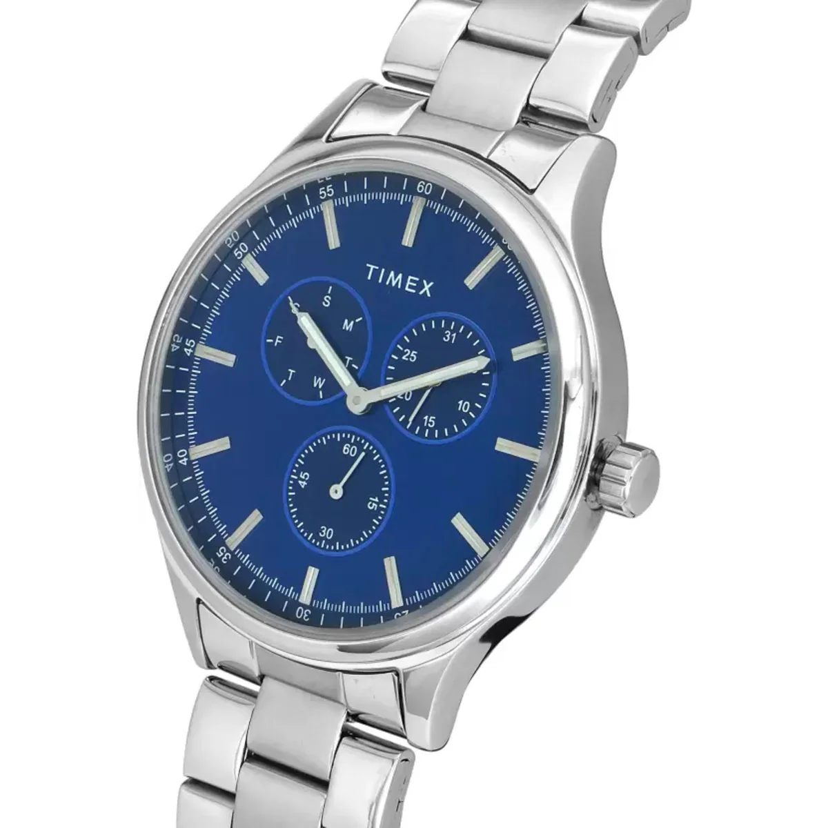 Timex Fashion Men's Blue Dial Round Case Multifunction Function Watch -TWEG184SMU01 - Image 2