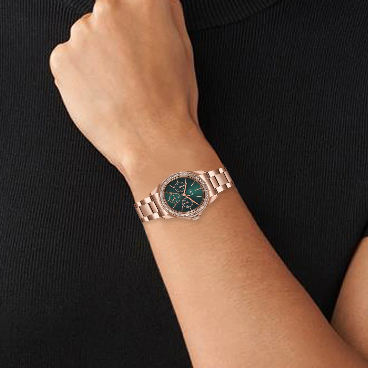 Timex Multifunction Analog Green Dial Women Watch - TW000Z402 - Image 5