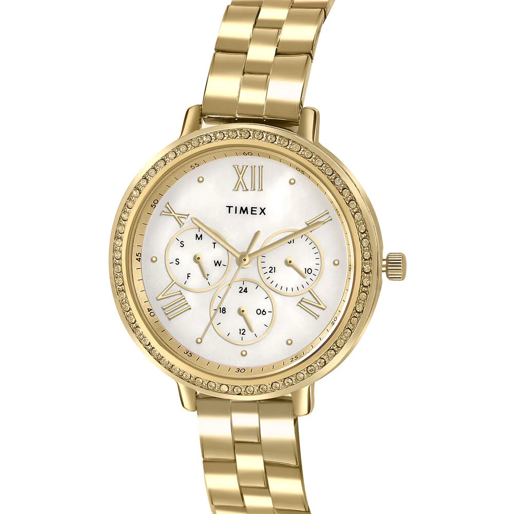 Timex Multifunction Analog Mother of Pearl White Dial Women Watch - TW000Z502 - Image 2