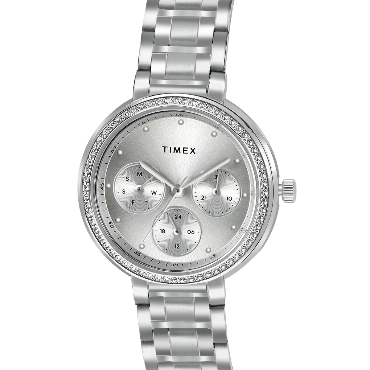 Timex Multifunction Analog Silver Dial Women Watch - TW000Z300 - Image 2