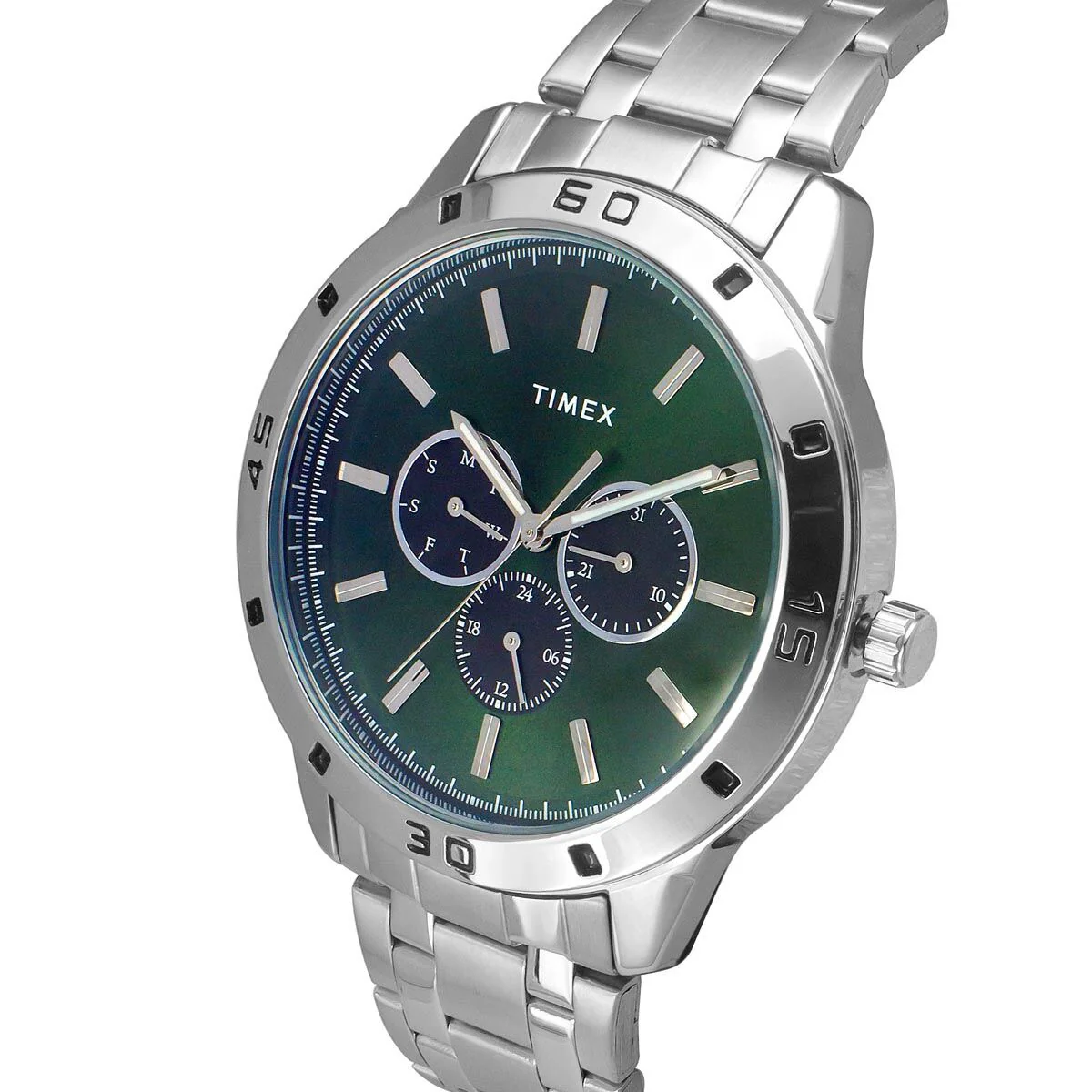 Timex Multifunction Men Analog Green Dial Coloured Quartz Watch, Round Dial with 30 mm Case width - TWEG135SMU04 - Image 2