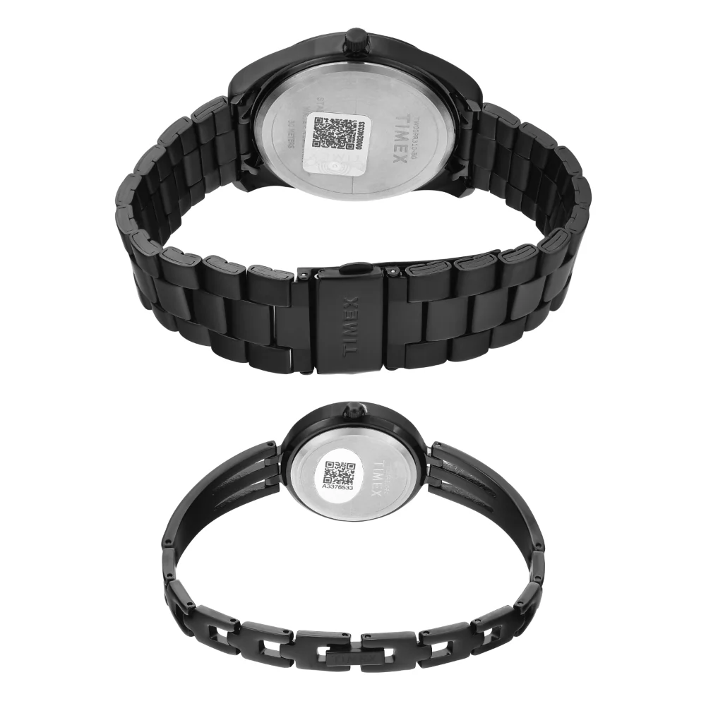 Timex Pairs Black Round Analog Dial Watch- TW00PR310 - Image 4