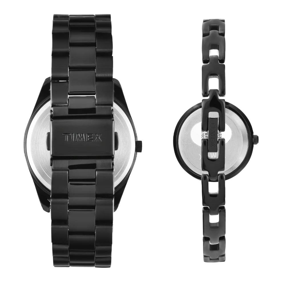 Timex Pairs Black Round Analog Dial Watch- TW00PR310 - Image 6