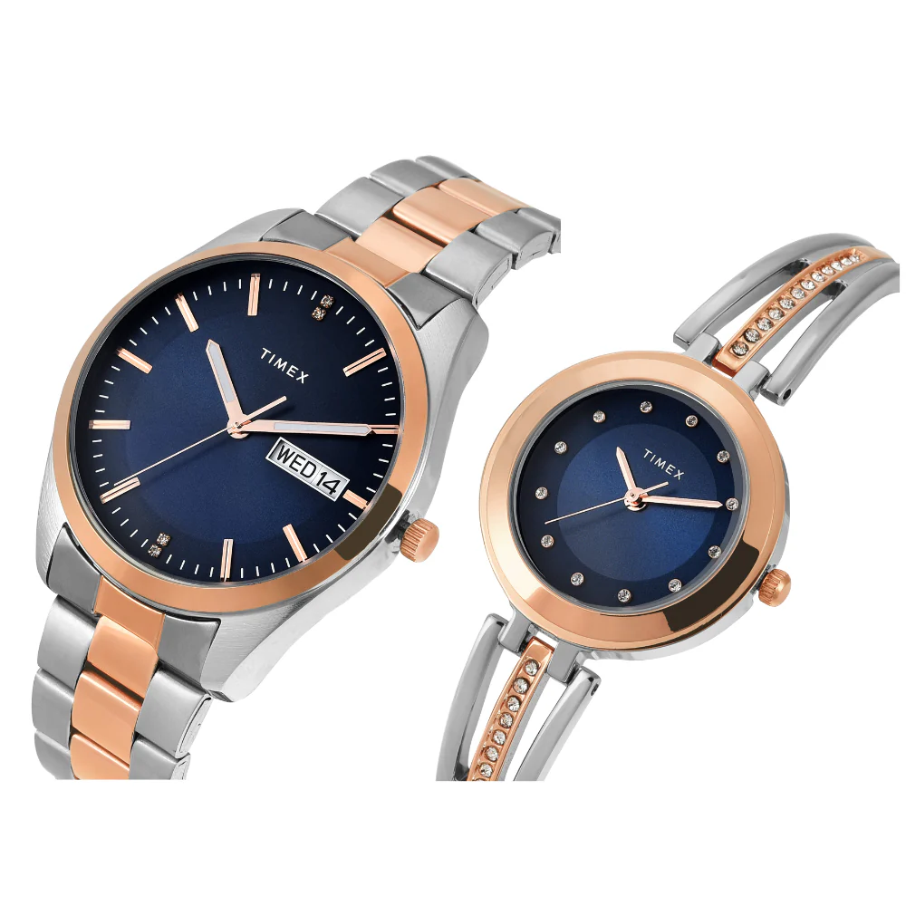 Timex Pairs Blue Round Analog Dial Watch- TW00PR309 - Image 2