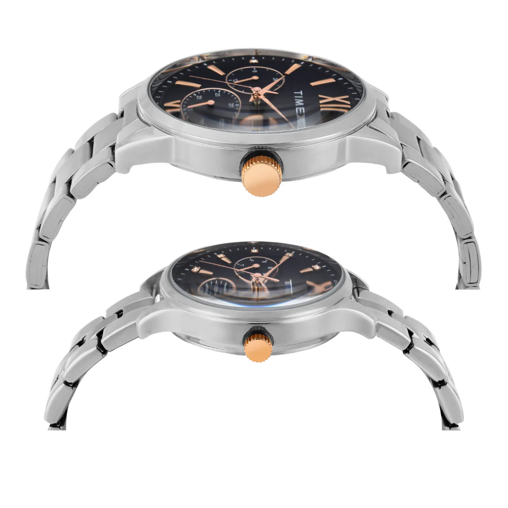 Timex Pairs Blue Round Multifunction Dial Watch- TW00PR305 - Image 4
