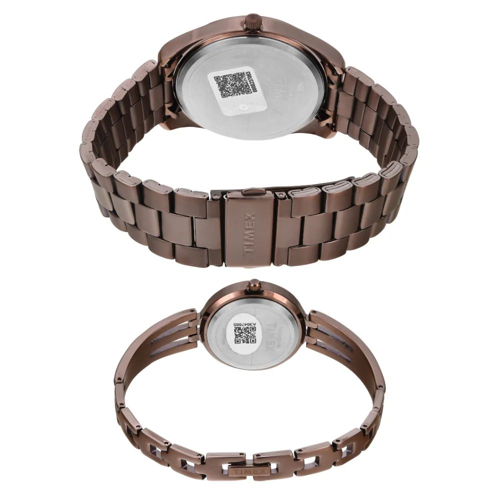 Timex Pairs Brown Round Analog Dial Watch- TW00PR311 - Image 6