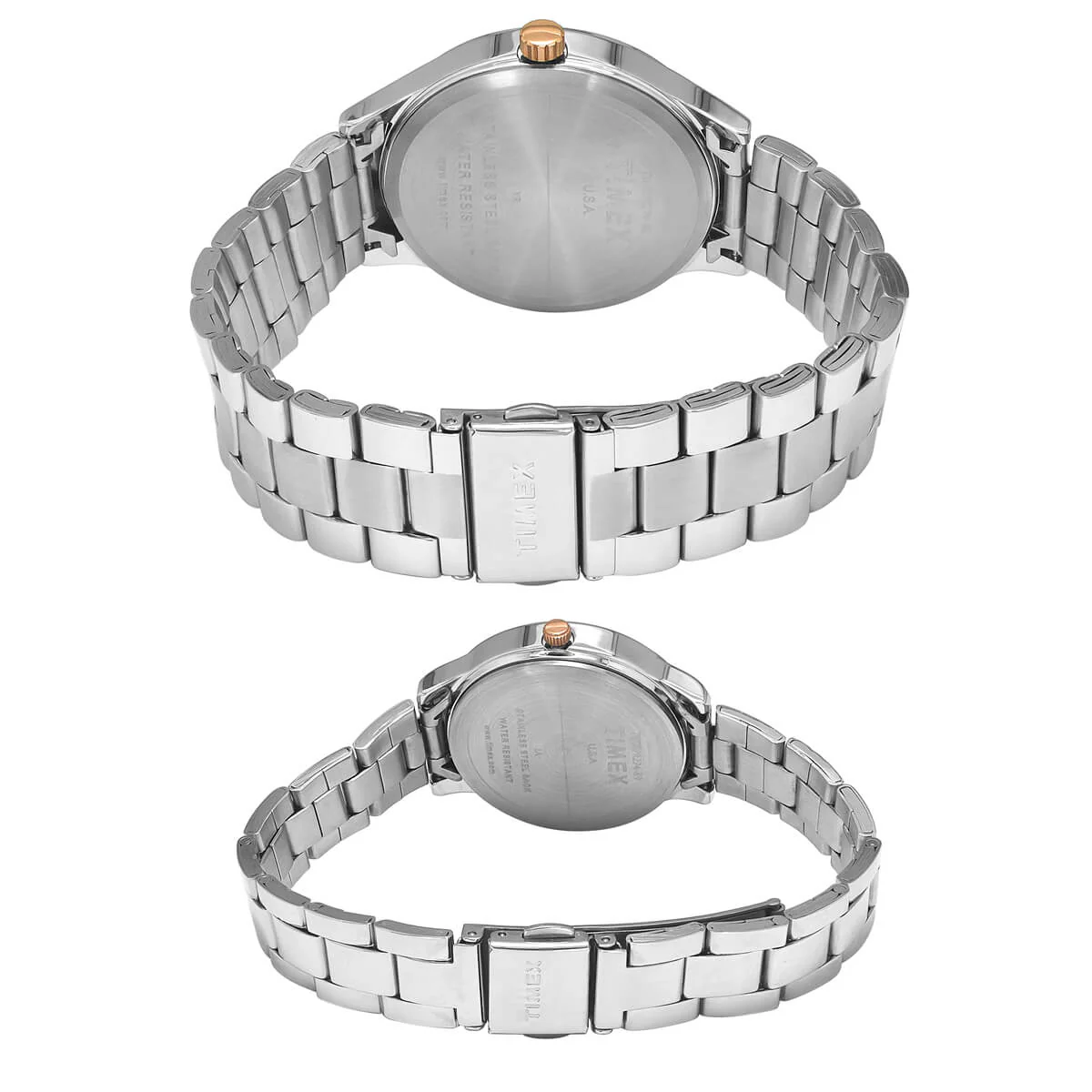 Timex Empera Pairs Silver Dial Round Case Day Date/3 Hands Function Watch -TW00PR274 - Image 4