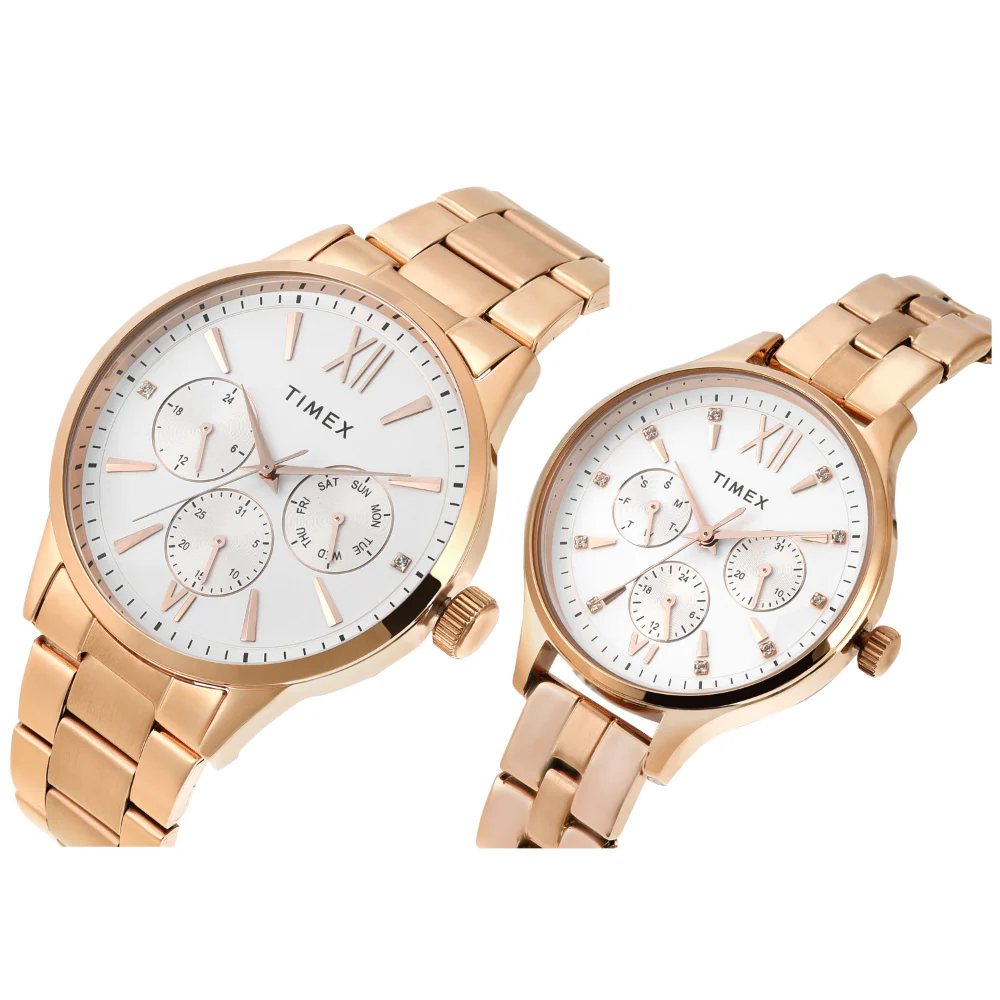 Timex Pairs Silver Round Multifunction Dial Watch- TW00PR304 - Image 2
