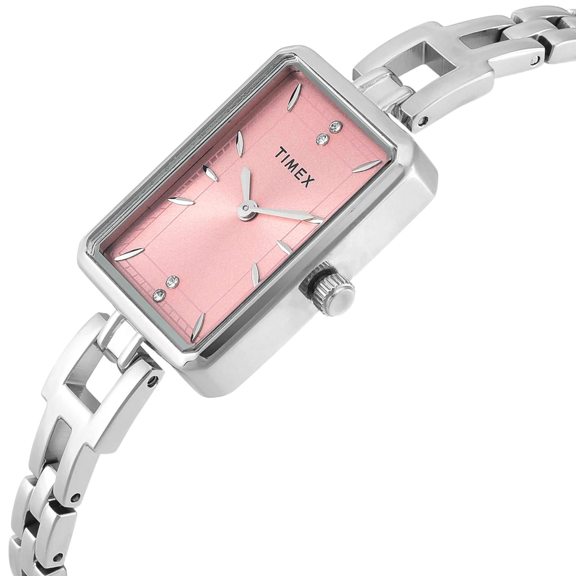 TIMEX Pink Rectangle Dial Analog Women's Watch - TWEL22800 - Image 2