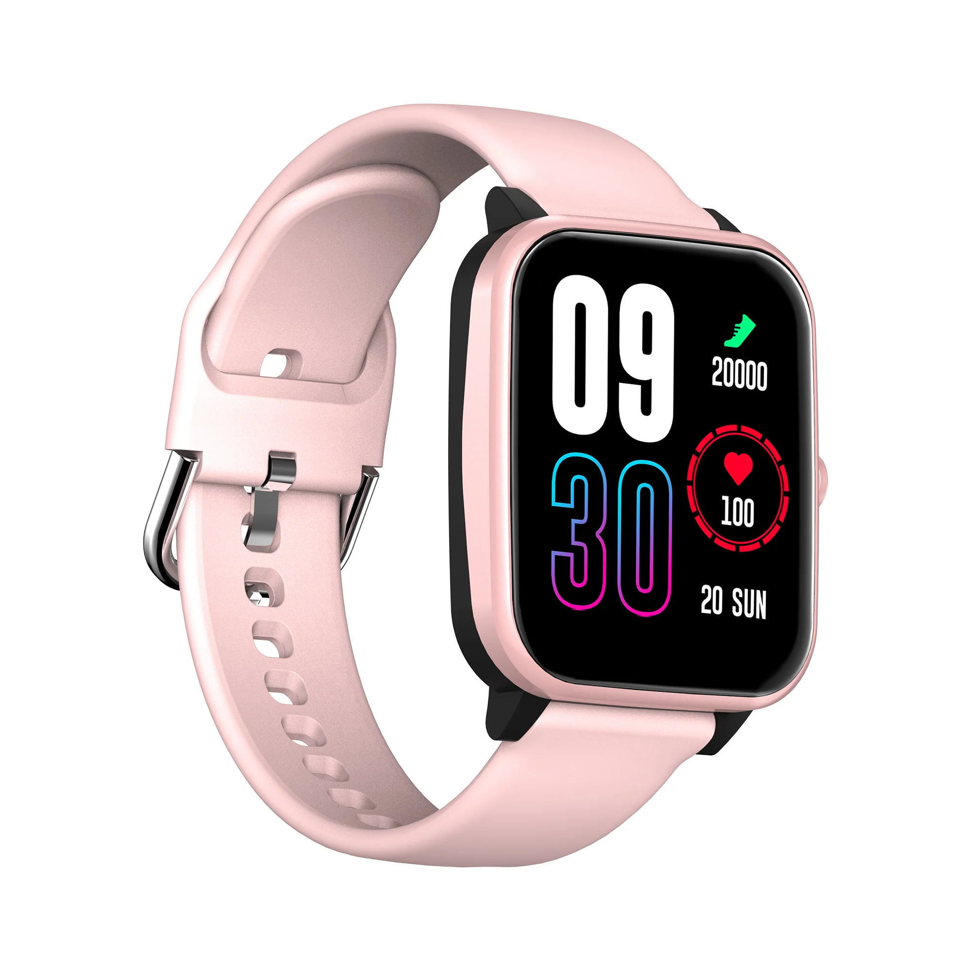 Timex Premium Quality Multifunction Unisex Smartwatch Black Dial and Pink Band Digital Watch, Rectangular Dial with 45mm Case width - TWTXW207T - Image 7