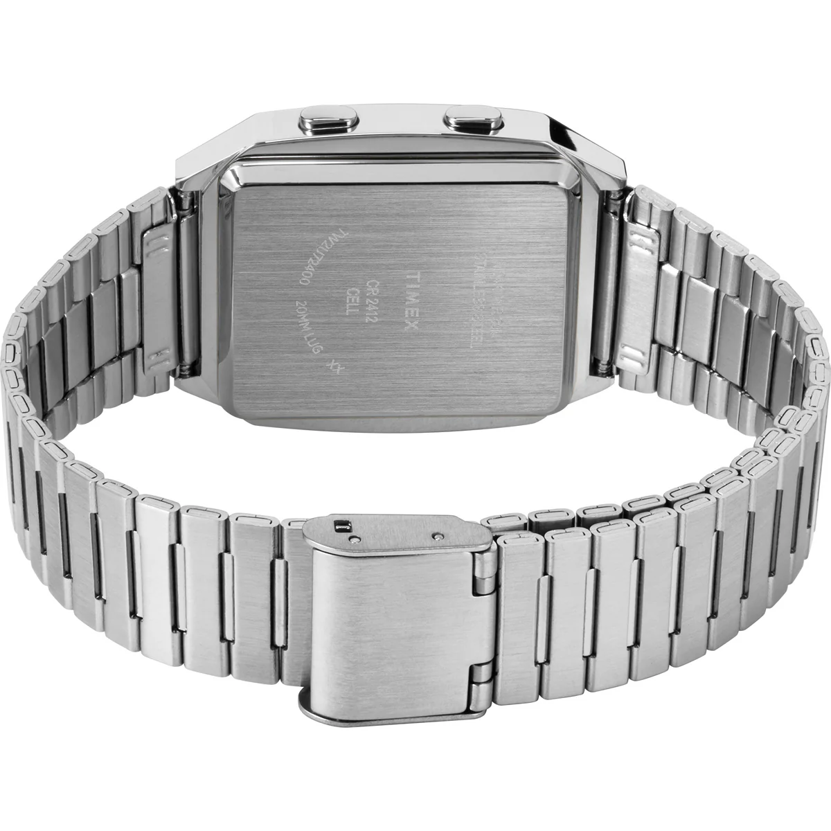 Q Timex Reissue Digital LCA 32.5mm Stainless Steel Bracelet Watch - Image 3
