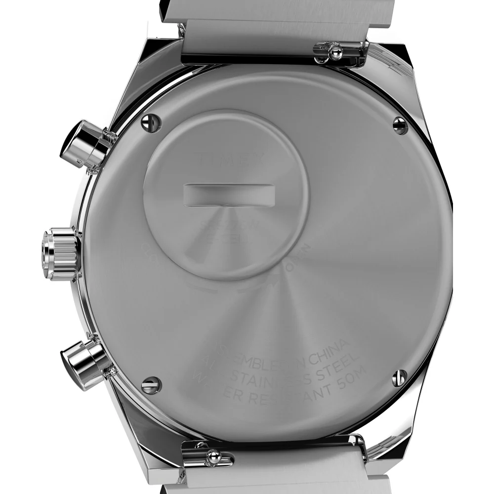 Q Timex Falcon Eye Chronograph 40mm Stainless Steel Bracelet Watch - Image 3