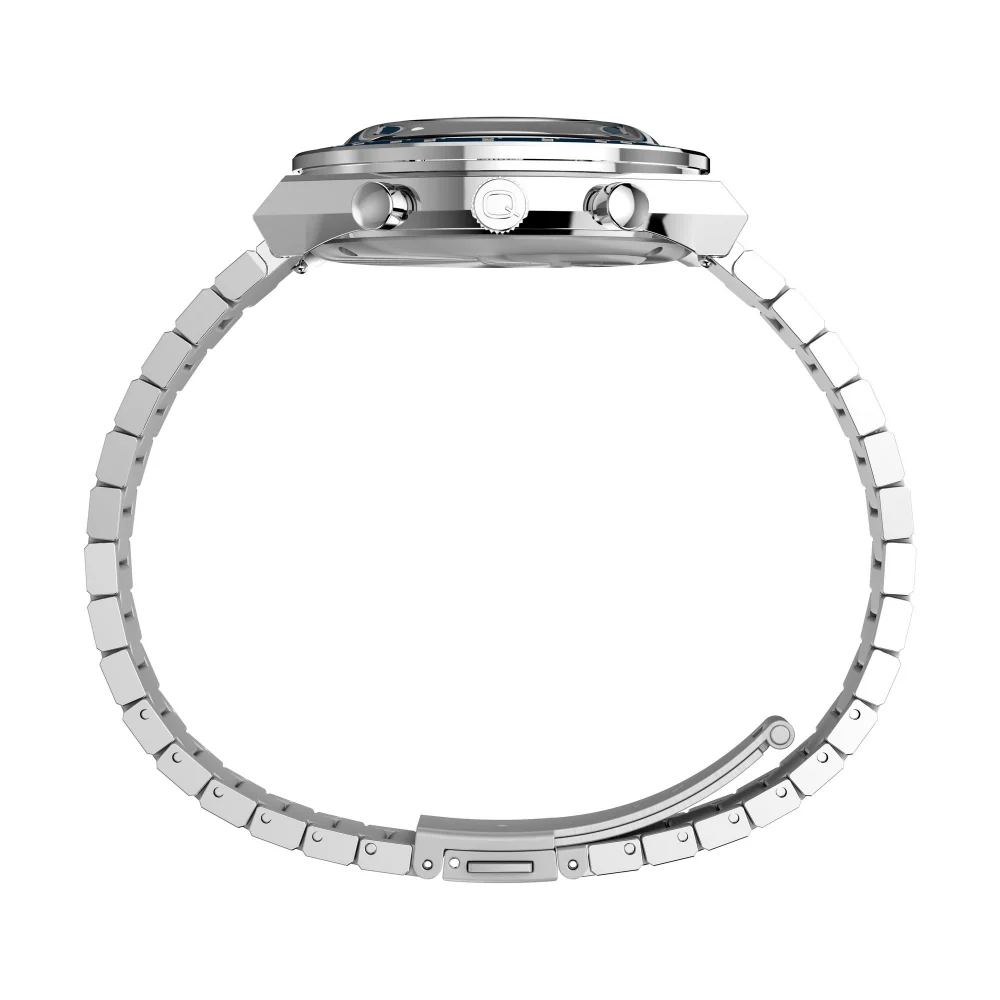 Q Timex Chronograph 40mm Stainless Steel Bracelet Watch - Image 4