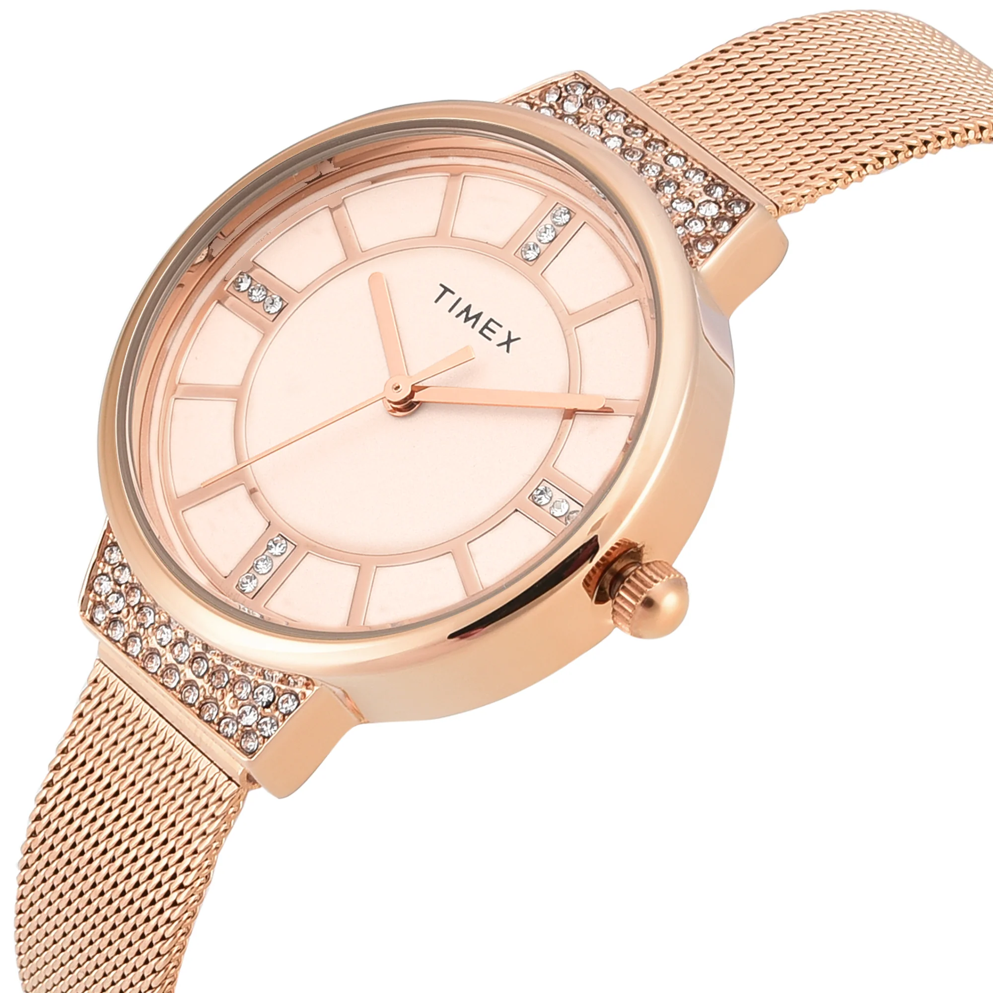 TIMEX Rose Gold Round Dial Analog Women's Watch - TWEL22402 - Image 2