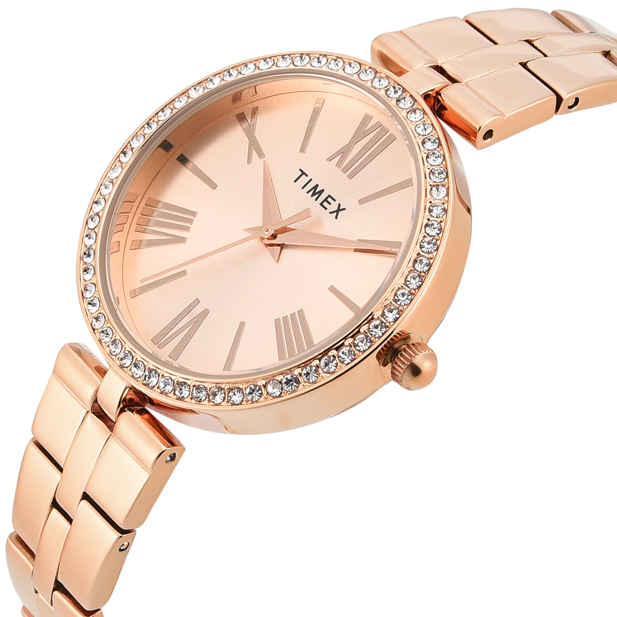 TIMEX Rose Gold Round Dial Analog Women's Watch - TWEL22502 - Image 2