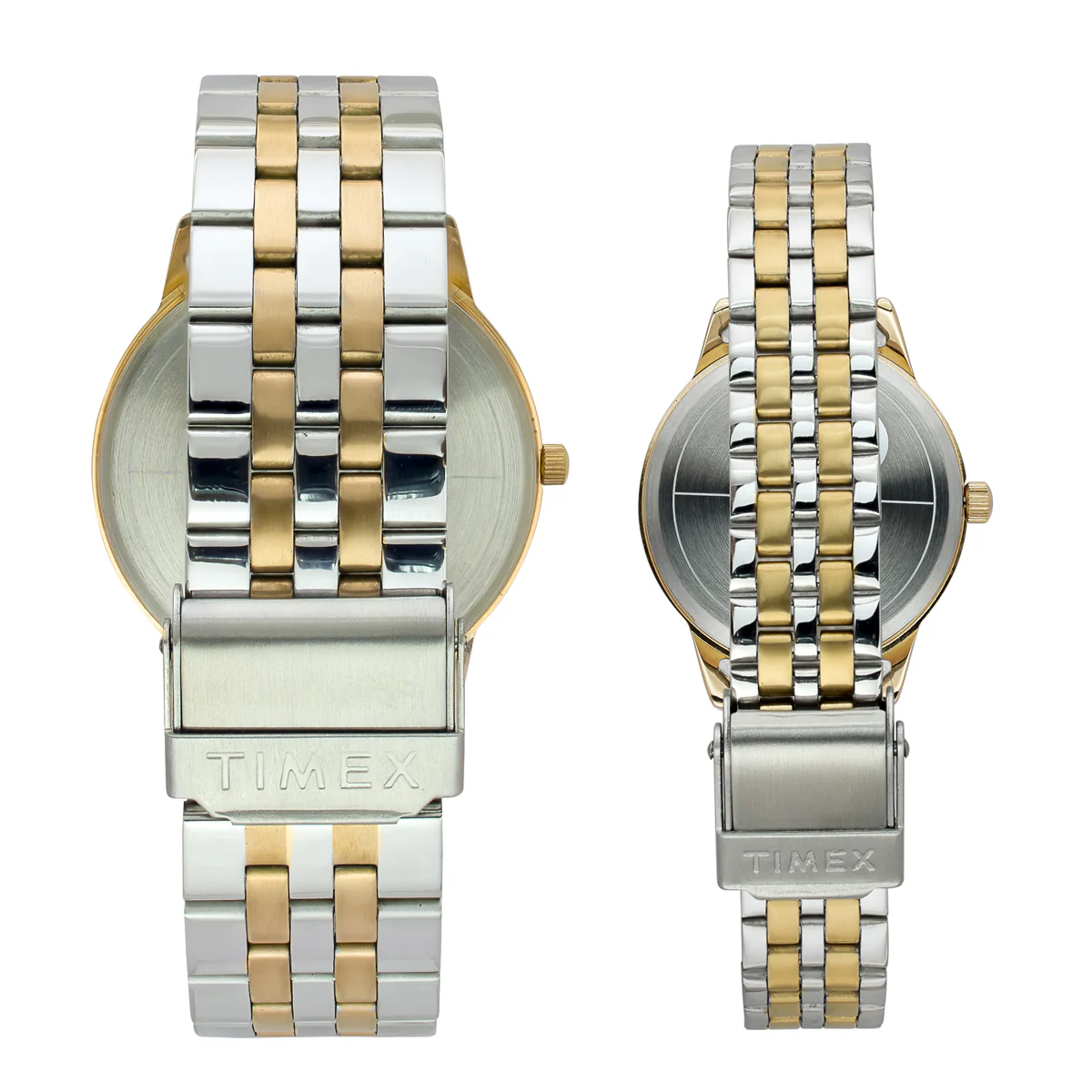 TIMEX Round Champagne Dial Analog Pair's Watch - TW00PR333 - Image 4