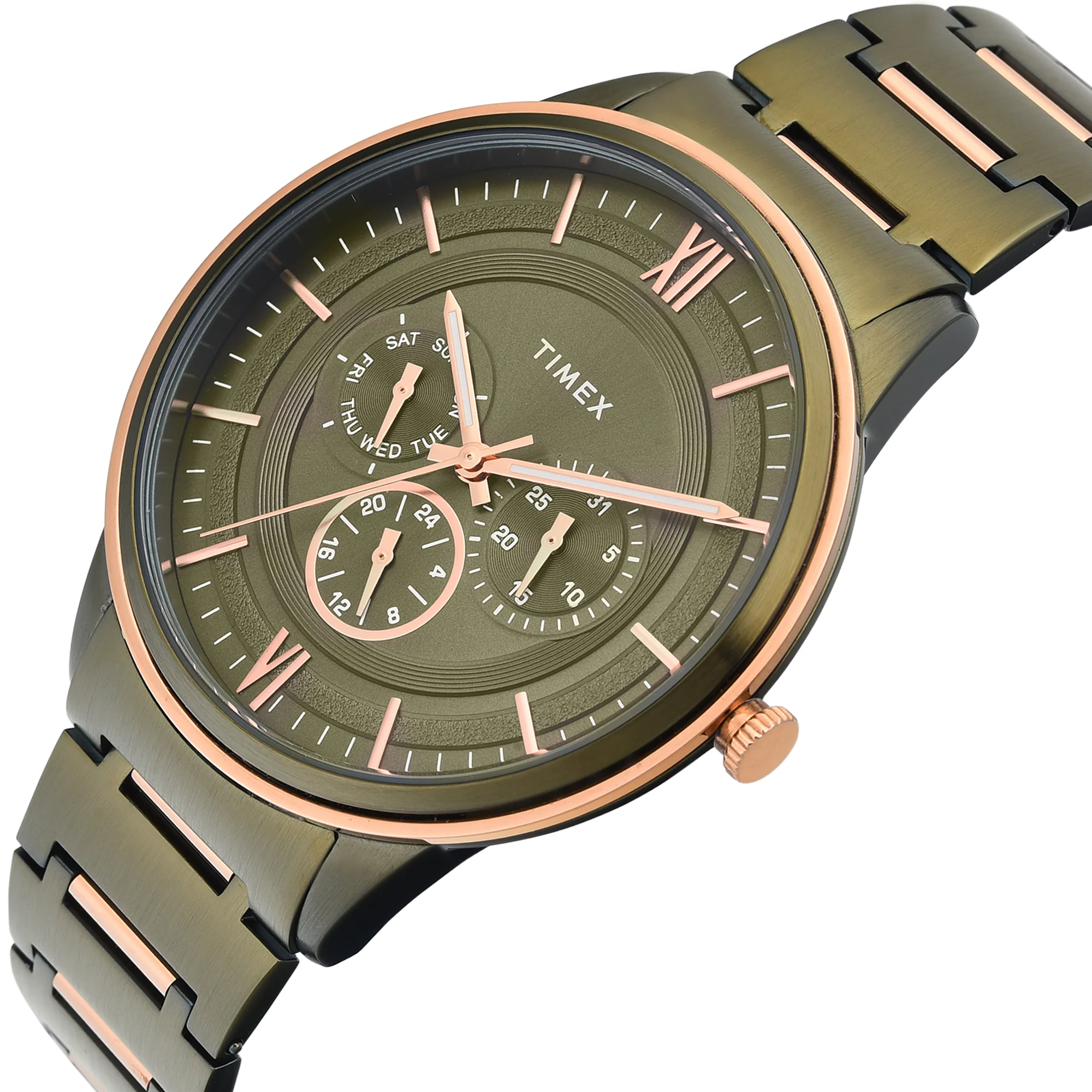 TIMEX Round Green Dial Analog Men's Watch - TWEG28002 - Image 2