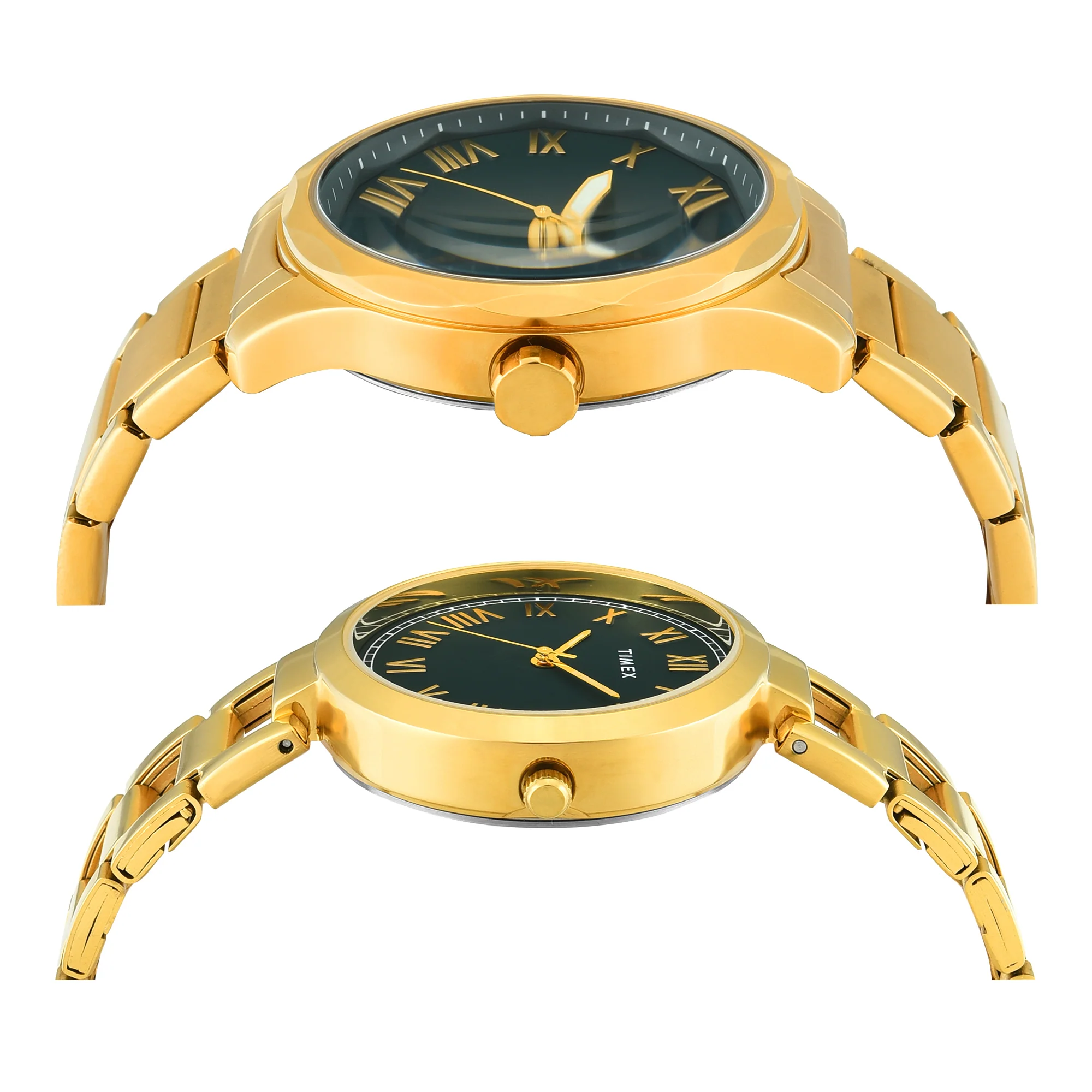 TIMEX Round Green Dial Analog Pair's Watch - TW00PR339 - Image 4