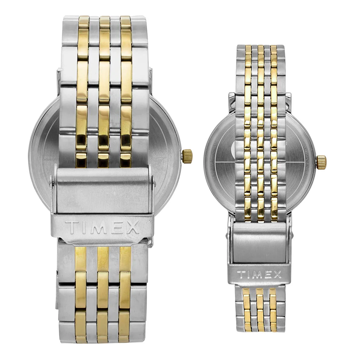 TIMEX Round Tan Dial Analog Pair's Watch - TW00PR329 - Image 4