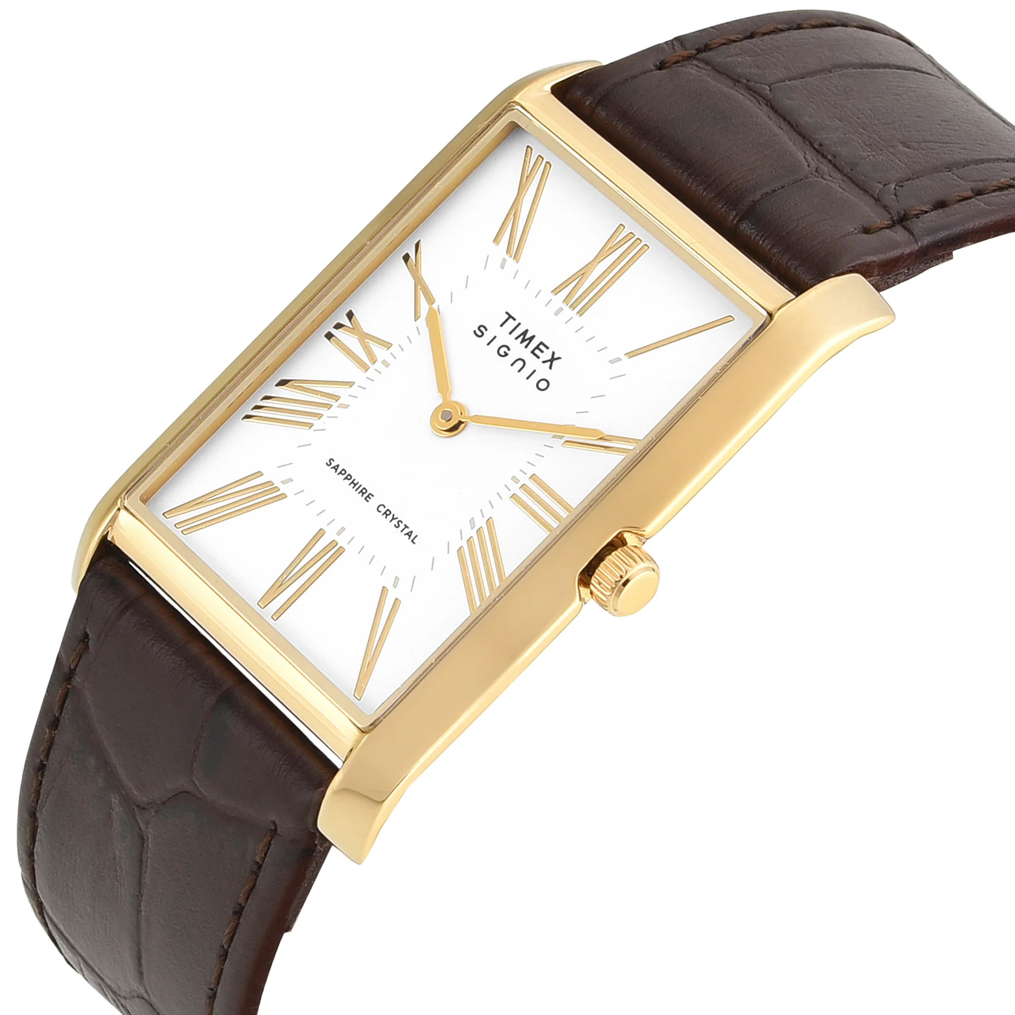 Timex Signio Rectangle 28mm White Dial Analog Men Watch - TWEG34300 - Image 3