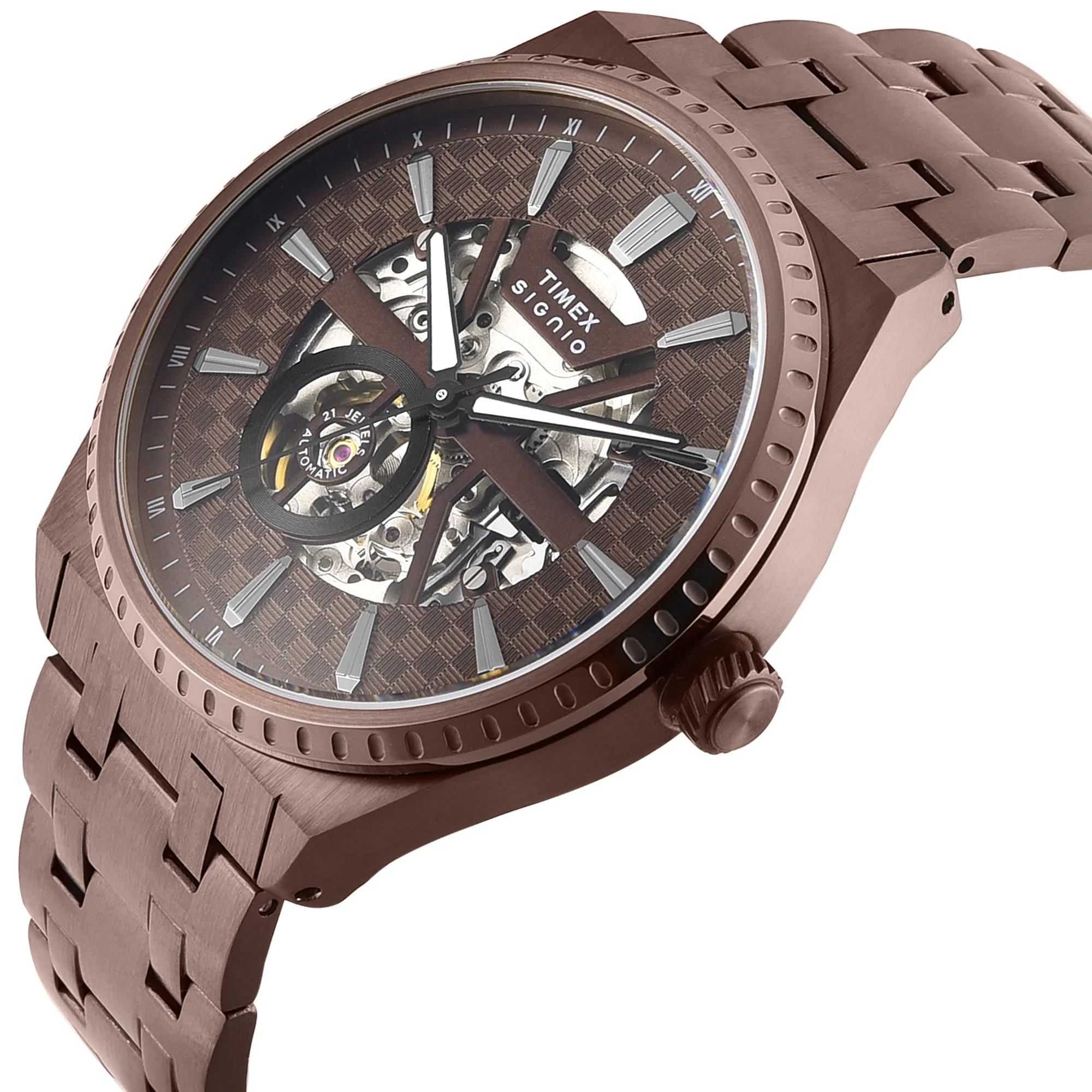 Timex Signio Round 44mm Brown Dial Automatic Men Watch - TWEG34002 - Image 2